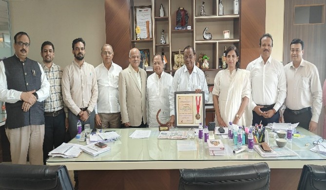 PCCOE team receiving National IP Award 2024